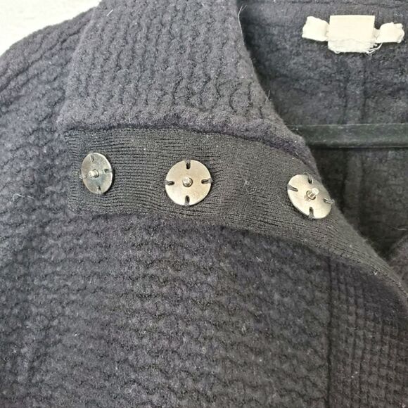 Duffy chunky snap button jacket wool blend medium black - Picture 2 of 7